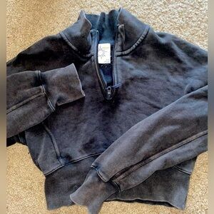 Aerie offline 1/2 zip crop sweatshirt